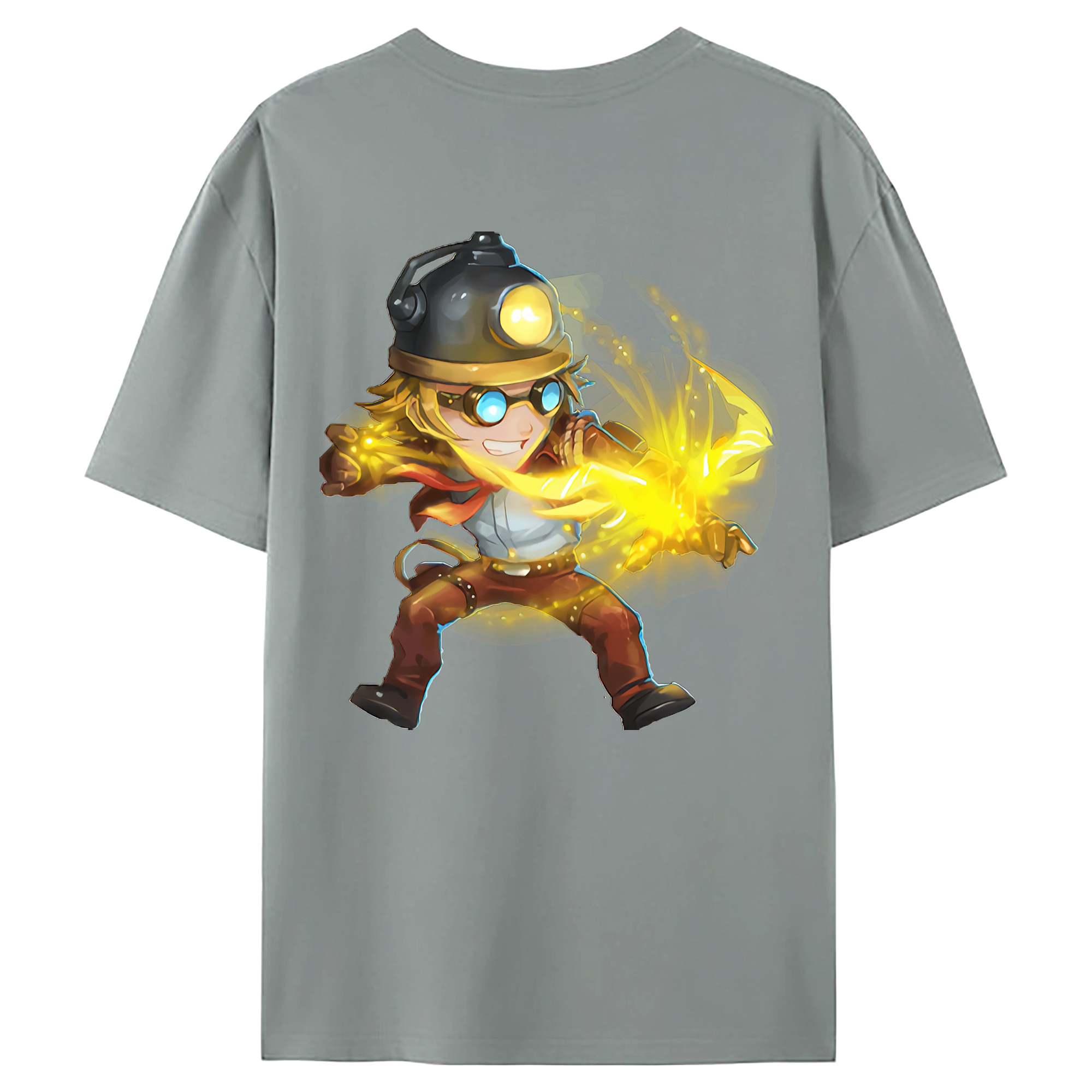 （画像用） リーグ・オブ・レジェンド League of Legends LOL 綿100％ メンズ半袖Tシャツ（バックプリント） 通気性